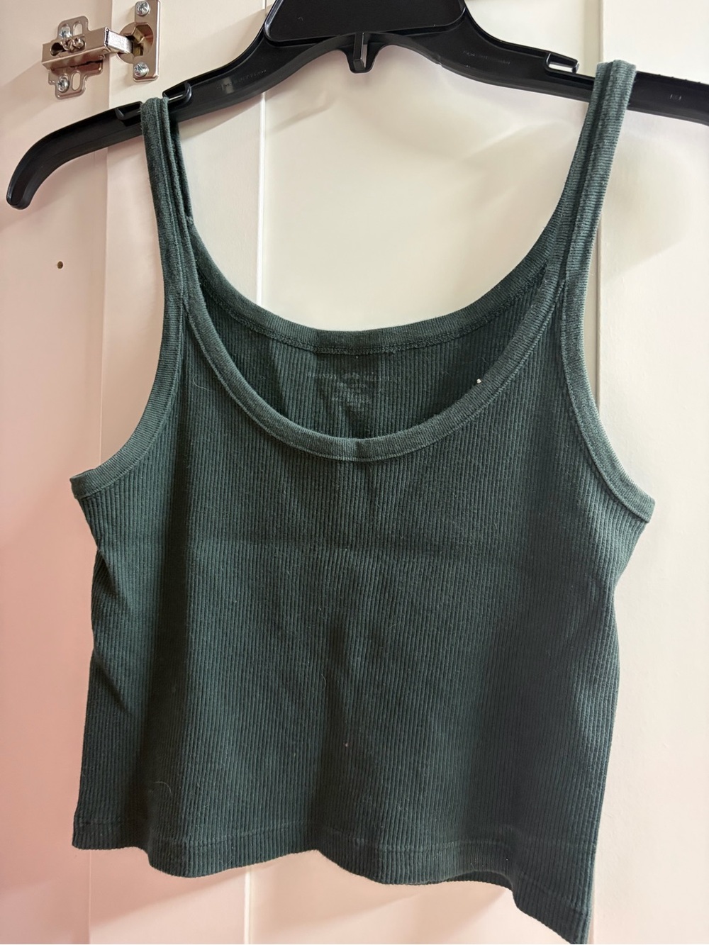 Women's Ribbed Tank Top - Dark Green